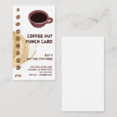 Fidélité Tache de café et carte perforée de boissons de (Devant / Derrière)