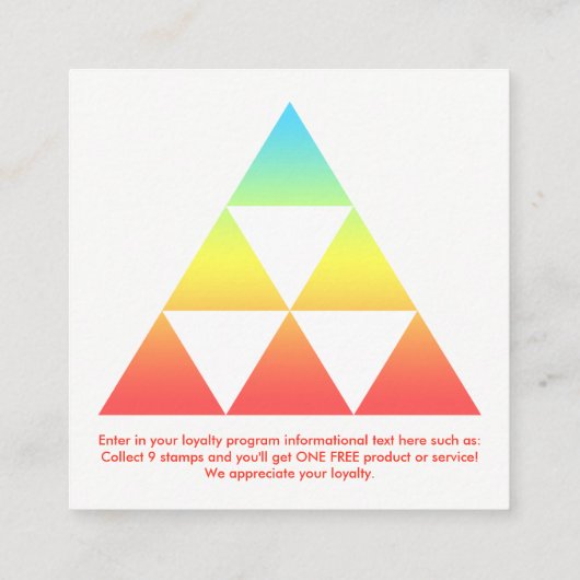 fidélité triangle récompense carré (Dos)