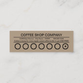 Fidélité une tasse de carte perforée de café (Dos)