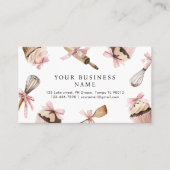 Fidélité Ustensiles roses Cuisine & Cupcakes Carte de fidél (Devant)