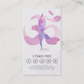 Fidélité Yoga Instructeur Om Symbole Classe Pass Carte de f (Devant)