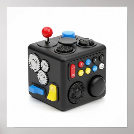 Fidget Cube Stress Speelgoed Poster (Voorkant)