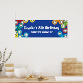 Fidget Spinner Birthday Party Banner Poster (Keuken)