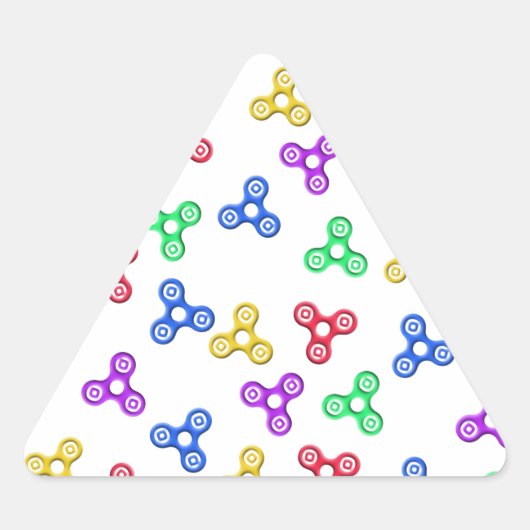 Fidget Spinners Driehoek Sticker (Voorkant)