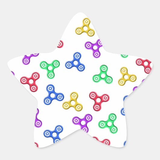 Fidget Spinners Ster Sticker (Voorkant)