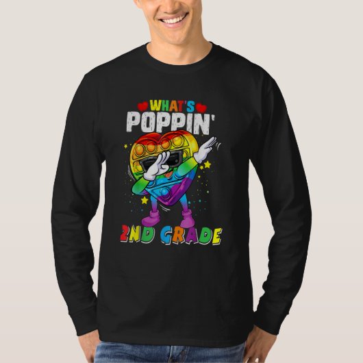Fidget Toy What's Poppin' 2nd Grade 100th Day Of S T-shirt (Voorkant)