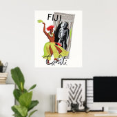 Fidji Tahiti Poster vintage (Bureau à domicile)