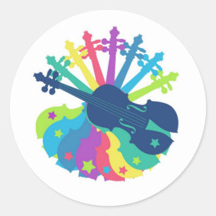 fidlepel ronde sticker
