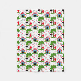 Fido Dog House Harten Botten Fleece Deken