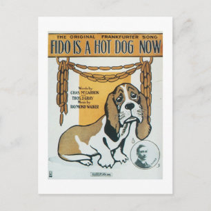 Fido is een Songbook-Hoesje met een warme hond Briefkaart