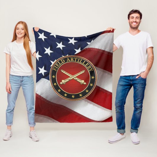 Field Artillery Branch Insignia Special Edition Fleece Deken (In situ)