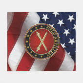 Field Artillery Branch Insignia Special Edition Fleece Deken (Voorkant (Horizontaal))