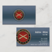 Field Artillery Branch Insignia Special Edition Visitekaartje (Voorkant / Achterkant)