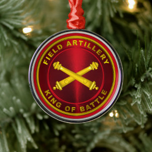 FIELD ARTILLERY Veteran Christmas Metalen Ornament