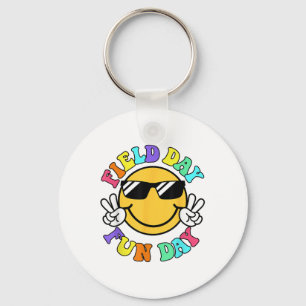 Field Day Fun Day Smile Face Teacher Kinder Field Sleutelhanger