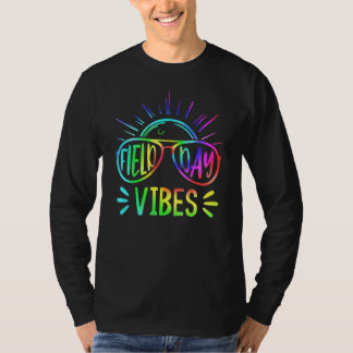 FIELD DAY VIBES 2023 Teacher Kids Groovy Tie Dye H T-shirt