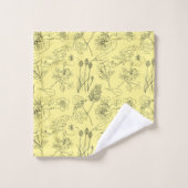 Field flowers, hand-painted in watercolour (Gant de toilette)