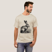 Field Hare – Rustic Rabbit T-Shirt Design (Devant entier)