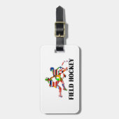 Field Hockey Bagagelabel (Voorkant verticaal)