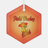 Field Hockey Chick #5 Glas Ornament (Voorkant)
