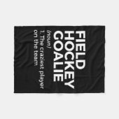 Field Hockey Goalie Definitie Mannen Vrouwen Fleece Deken (Voorkant (Horizontaal))