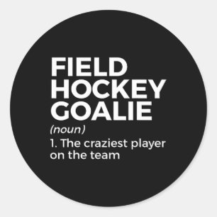 Field Hockey Goalie Definitie Mannen Vrouwen Ronde Sticker