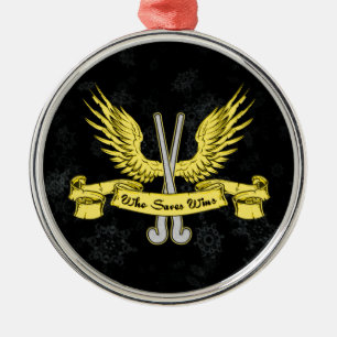 Field Hockey Goalie kerstversiering Metalen Ornament