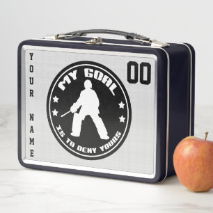  Field Hockey Goalie Lunch Box, Black