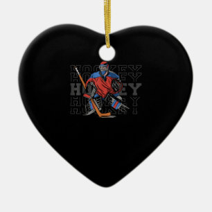 Field Hockey Goalie met Slogan - Ice Hockey Keramisch Ornament