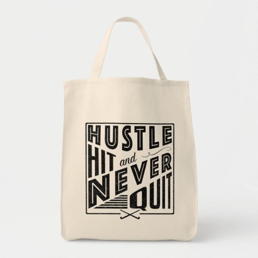 Field Hockey Hustle Hit & Nooit Canvas tas (Voorkant)