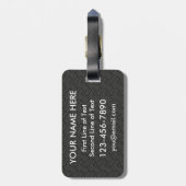 Field Hockey Hustlie Hit & Nooit stoppen met het L Bagagelabel (Achterkant verticaal)