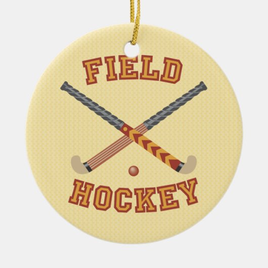 Field Hockey Keramisch Ornament (Voorkant)