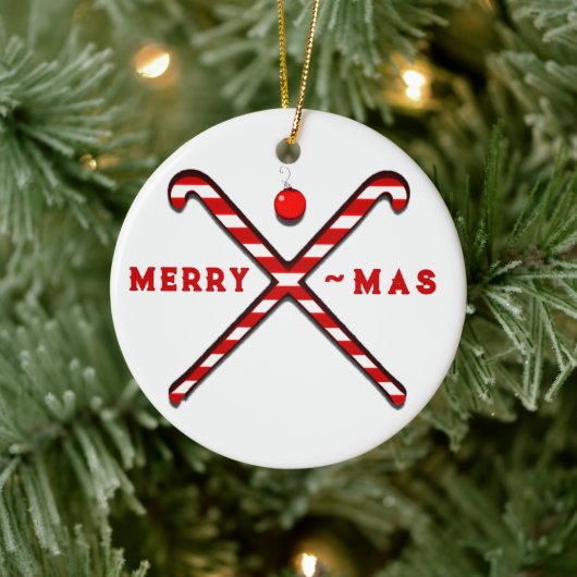 Field Hockey Kerst Keepsake Keramisch Ornament (Boom)
