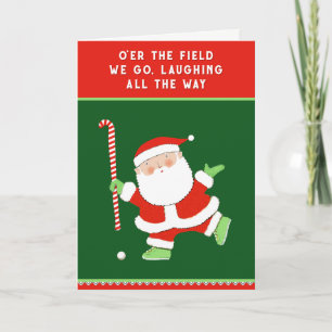 Field Hockey Kerstmis Feestdagen Kaart