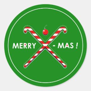 Field Hockey Kerstmis Ronde Sticker