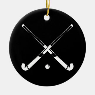 Field Hockey Ornament met naam Black