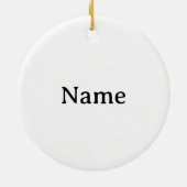 Field Hockey Ornament w/Name White (Achterkant)