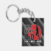 Field Hockey PH.d Acryllic Sleutelhanger Keyring (Voorkant Links)