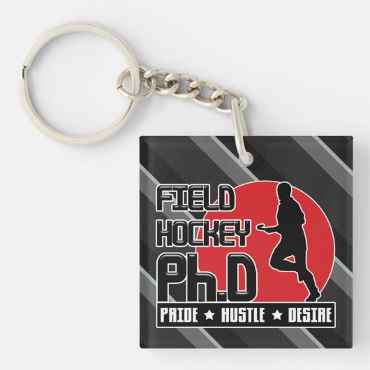Field Hockey PH.d Acryllic Sleutelhanger Keyring (Voorkant)
