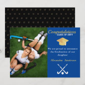 Field Hockey Photo afstuderen class van 2022 Anno Aankondiging (Voorkant / Achterkant)