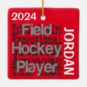 Field Hockey Player Extraordinaire CUSTOM Keramisch Ornament