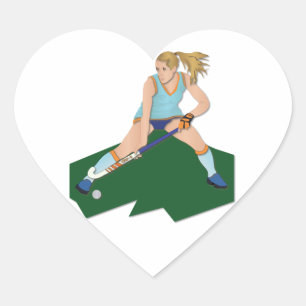 Field Hockey Player Hart Sticker