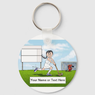Field Hockey Player - Vrouw Sleutelhanger