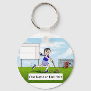 Field Hockey Player - Vrouw Sleutelhanger
