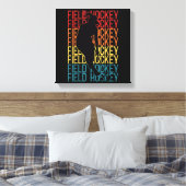 Field Hockey Retro Field Hockey Canvas Afdruk (Insitu (Slaapkamer))