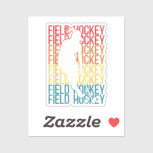 Field Hockey Retro  Field Hockey Sticker