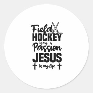 Field Hockey Ronde Sticker