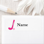 Field Hockey Roze balstok Etiket (Insitu)