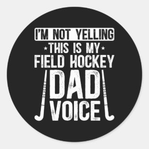 Field Hockey Vader Stem Vader Van Een Field Hockey Ronde Sticker