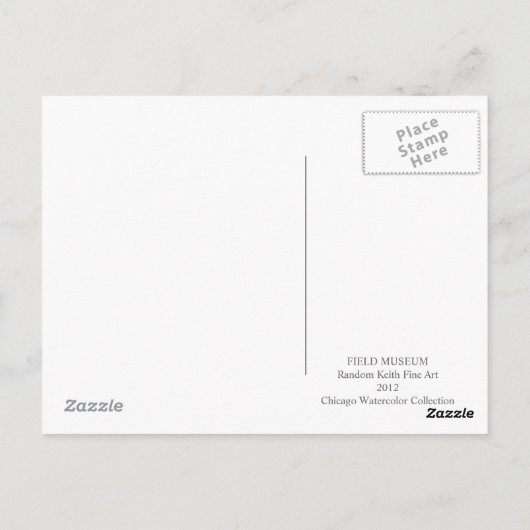 Field Museum Chicago Randsom Art Briefkaart (Achterkant)